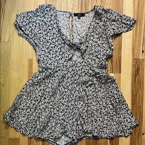 Lulu's Black and White Mini Dress